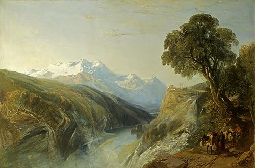 Affiche impression paysage des Alpes William Muller pour créer un salon chaleureux