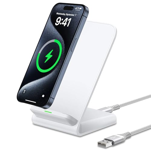 Caricatore wireless da 15 W, per Google Pixel 10 Pro XL 9 9a 8 7, caricabatterie wireless per iPhone 17 Pro Max 16 15 14 13 12 11, Samsung Galaxy S25 Ultra S24 FE S23 S21