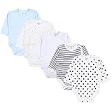 TupTam Baby Unisex Langarm Wickelbody im 5er Set, Farbe: Junge 7, Größe: 56