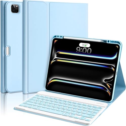 aMZCaSE pour iPad Pro 13 inch Keyboard Case (M5/M4,2025/2024),Case for 13 inch Magnetic Detachable Folio Slim Pro 13 Keyboard,Smart Sleep/Wake,Pencil...