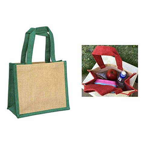 Kleine Jute-Lunchtasche, Geschenktasche, Natur Cover