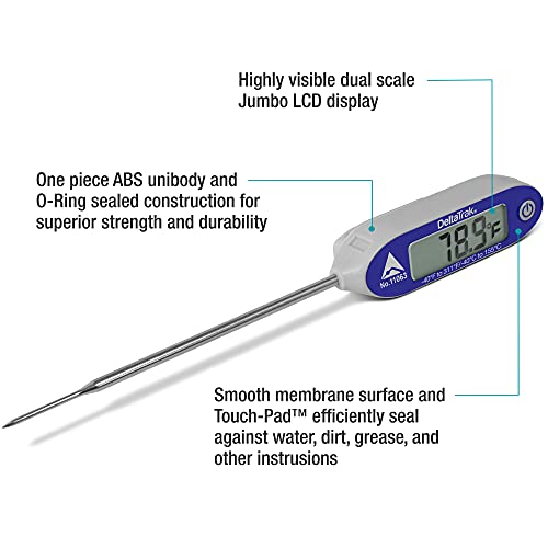 DeltaTrakessentials 11063 FlashCheck Jumbo Display Auto-Cal Needle Probe Thermometer by DeltaTrak - Image 3
