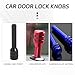 SWQS 4 PCS Car Door Lock Knobs, Aluminum Alloy Automotive Inner Door Lock Pull Pins Replacement, Universal Auto Lift Bolt Cover Cap, Car Decorative Accessories for Cars, SUVs, Trucks (Black)