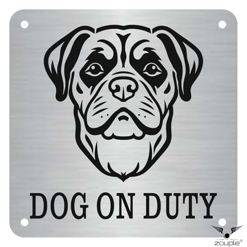 Image of Beware of Dog Sign, Rottweiler, 8x8 Inch, Durable Steel, Triple Mount