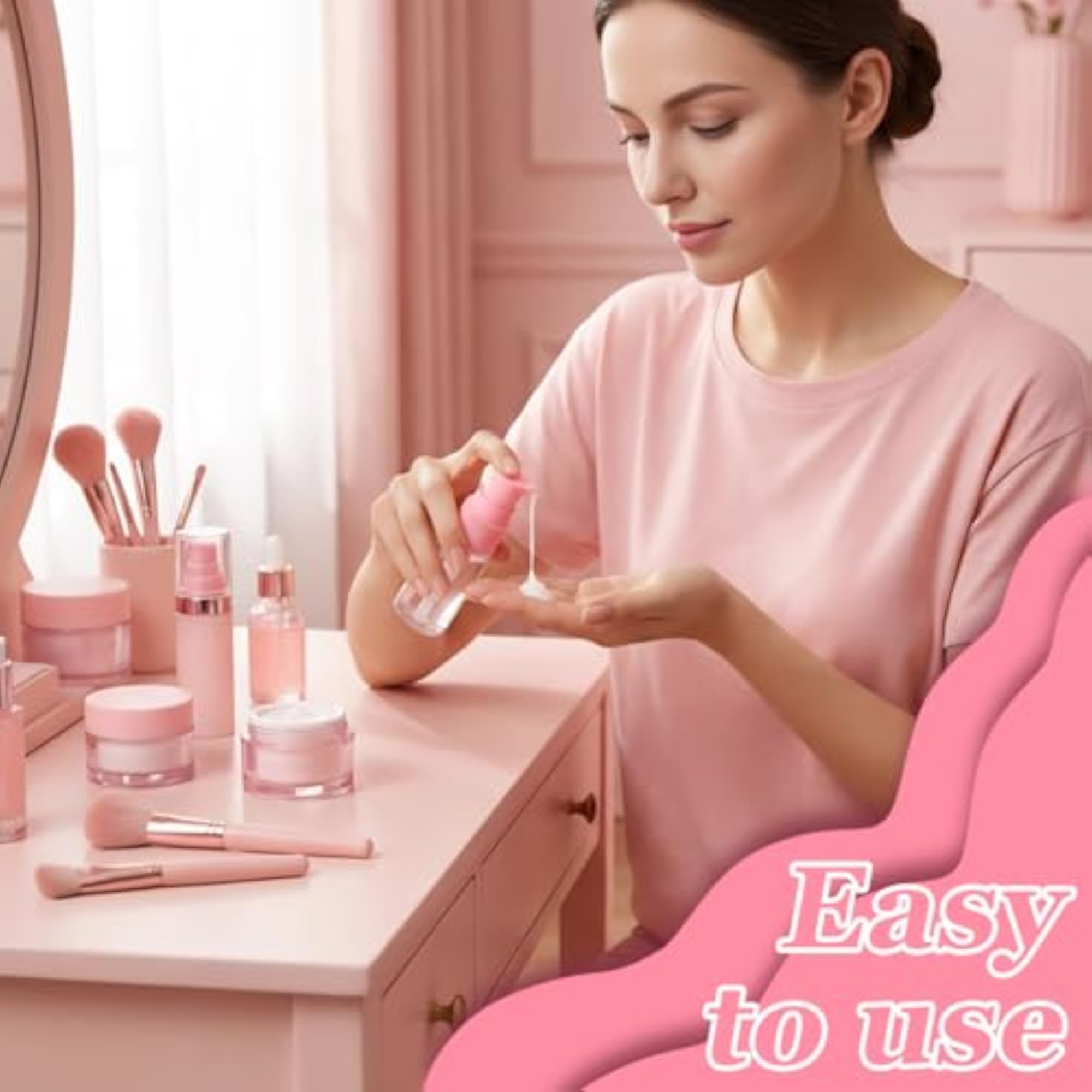 10ML Transparent BPA Free Empty Pump Press Bottles