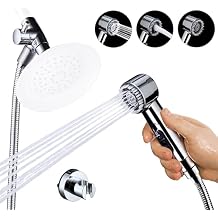 3 Mode Dog Shower Attachment, High Pressure Handheld Sprayer with ON/OFF Switch, G1/2" Metal Shower Diverter, 78 Inches Stainless Steel Hose, No Drill Hook, for Indoor Pet Bathing and Washing