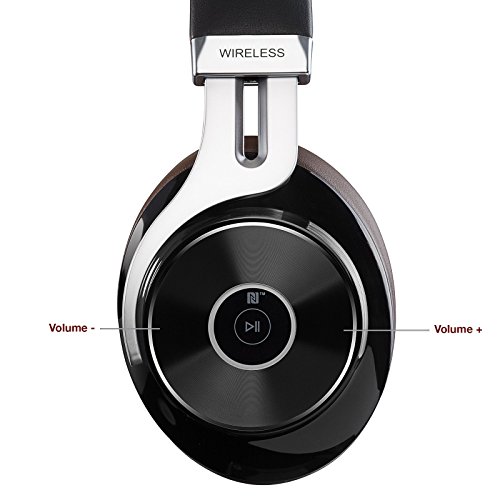 Edifier W855Bt Bluetooth Headphones - Over-Ear Stereo Wireless Headphone With Microphone And Volume Control - Brown/Black (Renewed) #TOP4