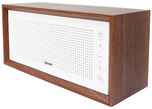 Image of Denver BTS-210NR Portable Bluetooth Wireless Speaker, 10W Stereo, 1500mAh battery, USB, SD & AUX In