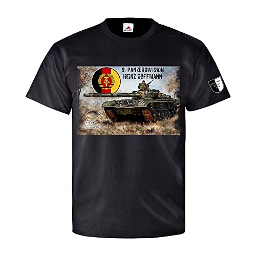 T-shirt NVA 9 PD DDR Heinz Hoffmann T72 pour rassemblement militaire noir