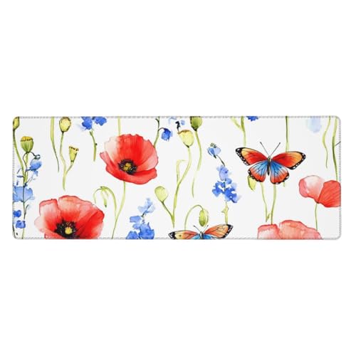Tapis de souris grand format papillon pour embellir votre bureau à la maison