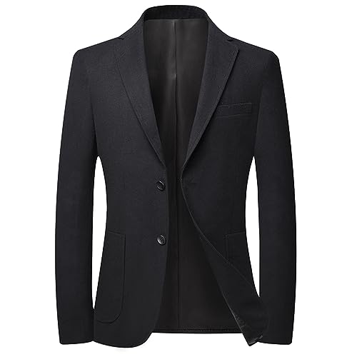 Blazer en tweed pour hommes Ulnomio veste décontractée à deux boutons