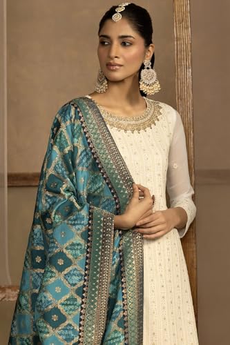 Image of Soch Womens Georgette Embroidered Suit Set With Beads And With Stones