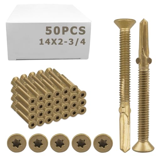14x2-3/4 Trailer Deck Screws, Tek Torx Self-Drilling, 50 pcs