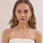 MUYAN Geometric Lien Drop Boucles d'oreilles Dangle pour femmes Long Lien Boucles de l'oreille Dangle Bijoux Or Boucles D'oreille en argent