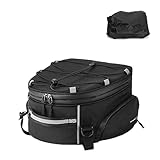Questa borsa da sella per moto offre molto spazio per riporre telefono, chiavi, attrezzi, mini pompa e altri oggetti, rendendola una borsa degli attrezzi ideale.