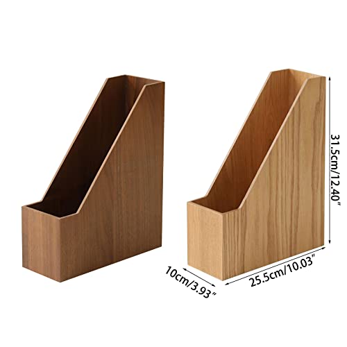 Boîte de rangement en bois pour brochures et porte-documents vertical