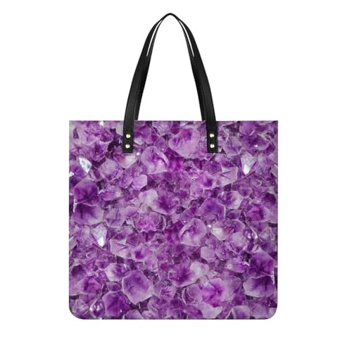 Sac à bandoulière tote bag fleur violette idéal pour vos voyages et escapades