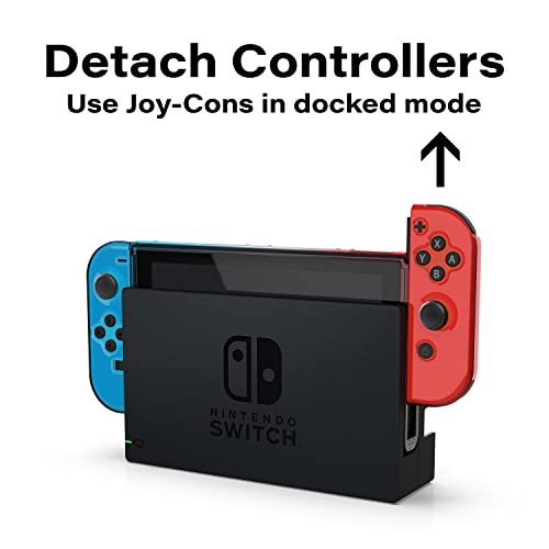 Nyko Thin Case - Dockable Protective Case With Tempered Glass Screen Protector For Nintendo Switch - Red/Blue #TOP2