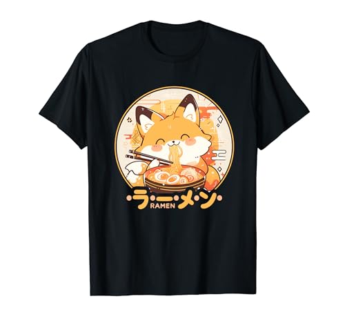 Ramen Fox Loving Kawaii Neko Fox T-Shirt