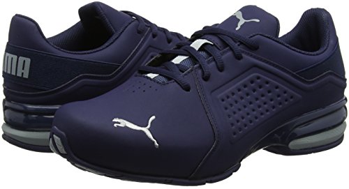 Puma Viz Runner-Peacoat-Quarry, Chaussures de Cross Homme, Bleu, 44 EU