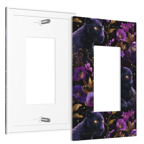 Variateur d'intensité plaque décorative Panthères noires pour chambre - 5