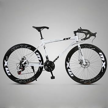 Road Bike, Commuting to Work or School, Road Bicycle, High Carbon Steel Frame, Double Disc Brake, Road Bicycle, Beginner Bicycle, Outdoor Tire, Suitable for Mountain Bikes, Commuting to School