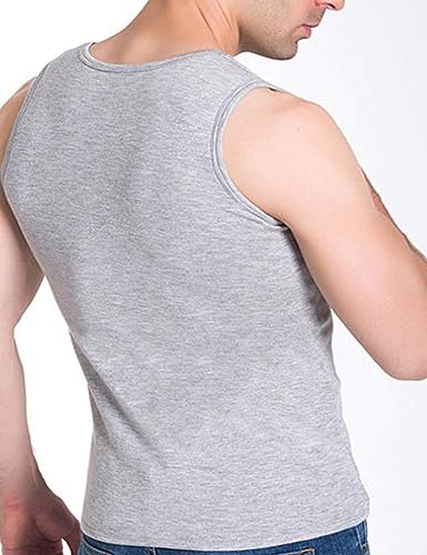 Flygo Mens Cotton Winter Warm Thermal Tank Top Fleece Lined Underwear Sleeveless Vest3