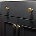 RZDEAL 4pcs Solid Brass Cabinet Knobs Pulls Cabinet Drawer Dresser Gold Knobs Modern Handles(1
