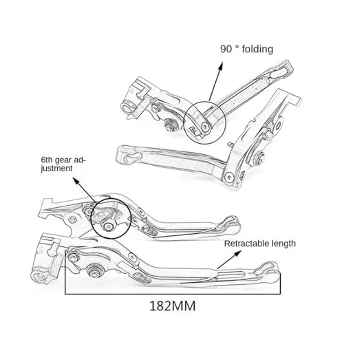 Levier de frein extensible CBR600RR 2014 2015 2016 réglable alu