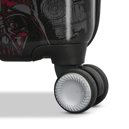 American Tourister DARTH VADER CARRY-ON SPINNER Luggage - Airline Approved, Durable Hardshell with RightHeight Adjustable Handle - Expands 1.5in - Roll Confidentially with Dual 360 Spinner Wheels by American Tourister - Used condition - Image 6