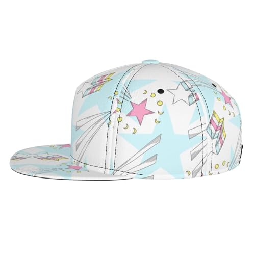 Religious Mysticism Fashion Flat Brim Baseball Cap â€“ Stylish Unisex Cap with All-Over Print Design â€“ Breathable Lightweight Hat for Daily Wear, Outdoor Activities, and Travel Black3