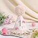BASCT Bow 1st Birthday Hat for Girls – Boho First Birthday Crown, Baby Girl Pink Party Hat, Bow Theme Decorations, Cake Smash Outfit