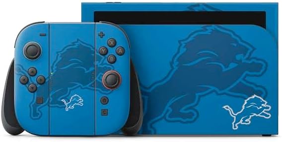 Skinit Decal Gaming Skin Compatible with Nintendo Switch 2 (2025) with Joy-Con - Officially Licensed NFL Detroit Lions Vintage Design