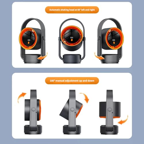 Ventilador de circulación de aire USB con 100 velocidades y batería recargable 7