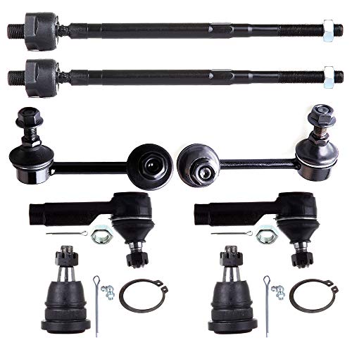 LSAILON 8pcs Inner Outer Tie Rod Ends Lower Ball Joints