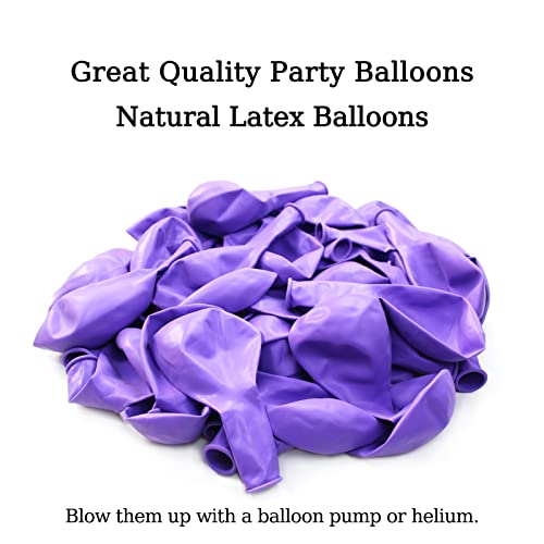 Image of Purple Balloons 12 inch, 110pcs Latex Party Balloons Helium Quality for Birthday Graduation Baby Shower Valentines Christmas Wedding Party Decorations (Purple)