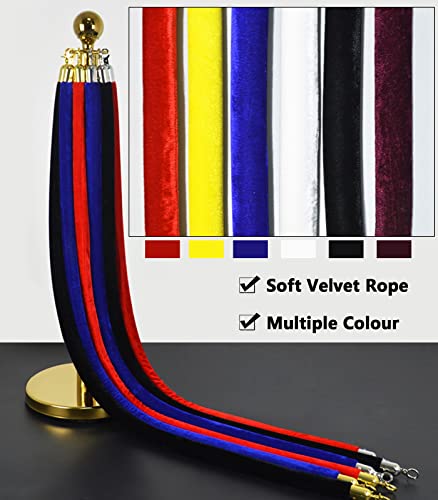 Cuerda de soporte de 2,2 m y terciopelo rojo para control de multitudes 8