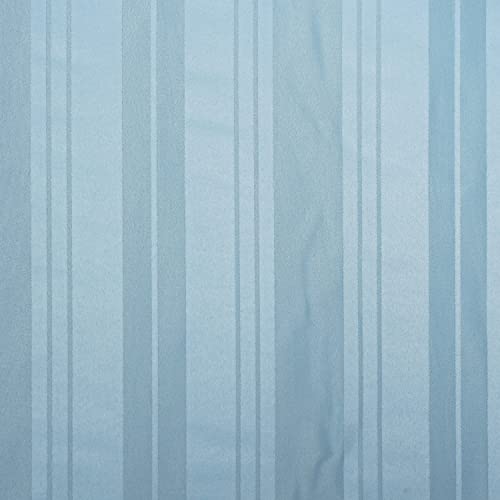 Image of 152 cm (5 ft) Waterproof Shower Curtain With Eyelets | Window Polyester Fabric Strips Design | Sky Blue colour | (Pack of 1) | Bathroom Shower Curtain | Waterproof Polyester | 152 L x 121 W centimeters