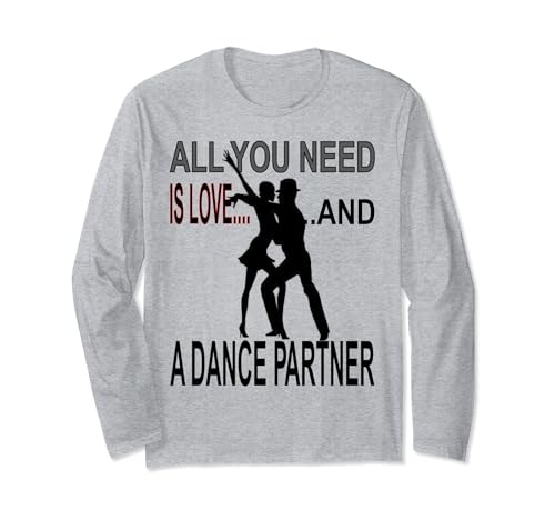 Danzen T-Shirt Tanzpaar Tanzkurs Mambo Salsa Geschenkidee Manga Larga