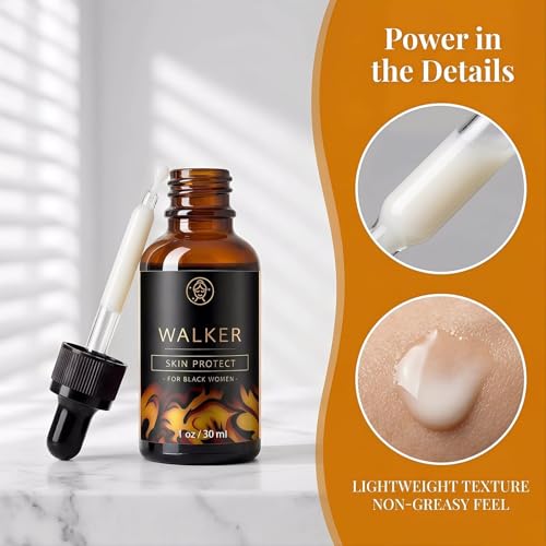 Generic Skin Protect Serum, Natural Firming Anti-Wrinkle Face Serum with Black Castor Oil, Hydrating Brightening Facial Serum for Melanin-Rich Skin, Lightweight Non-Greasy for All Skin Types