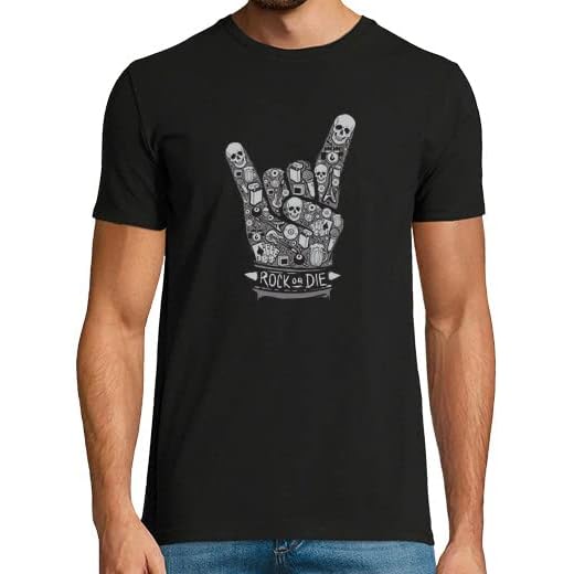 latostadora Camiseta Manga Corta Rock Or Die para Hombre - Negro L - Ref. 670531-P