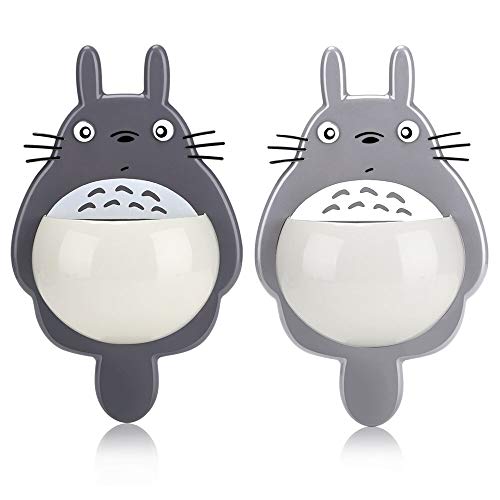 hehuanxiao Zahnbürstenhalter 2 Stück/Sauger Aufbewahrungsregal Zahnbürste und Zahnpastahalter mit 3 Saugnäpfen Wandspiegel Cover