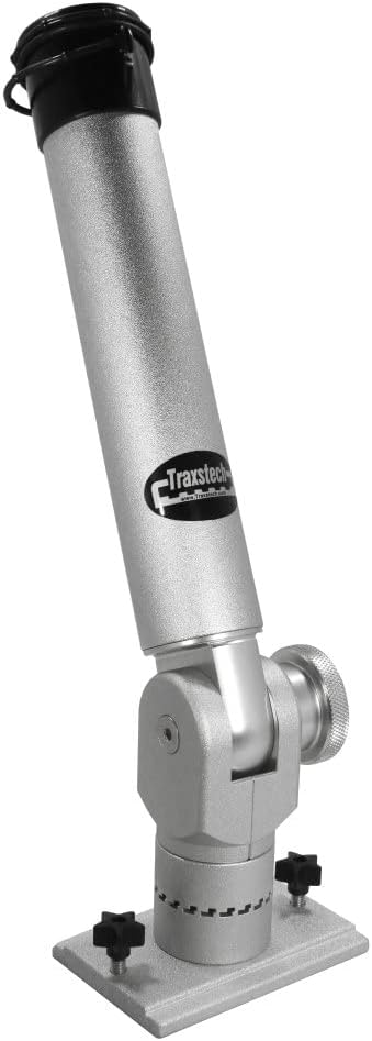 Traxstech GTLT-100 Ratcheting Rod Holder with Lift and Turn Base, Silver