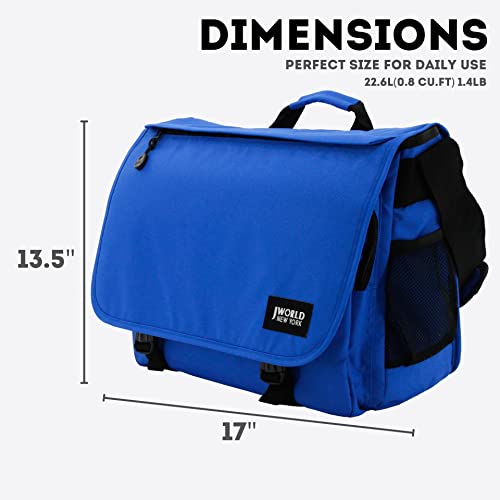 J World New York Thomas Laptop Messenger Bag for Women & Men. Kids Computer Bookbag, Cobalt Blue by J World New York - Used condition - Image 8