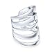 Produktbild Minimalistische geometrische Slice Groove Split Band Knorpel Ohr manschette Clip Wrap Helix Ohrring für Frauen Teens .925 Sterling Silber