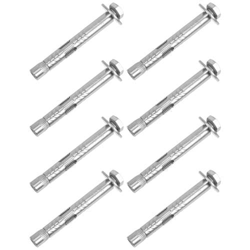 POPETPOP Bulloni di Espansione in Acciaio Inox 304 M6 X 60 MM 8 Pezzi Ancoraggi per Muratura ad Alta Resistenza per Montaggio su Pareti in Calcestruzzo Viti di Fissaggio Dado Esterno