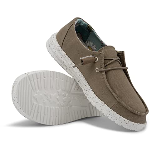 Image of HEYDUDE Women's Wendy Chambray | Women's Shoes | Women's Lace Up Loafers | Comfortable & Light-Weight