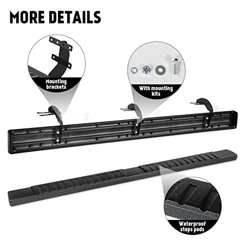 Pz RM-SB-3027 6 Inch Running Boards For 2019-2025 Dodge Ram 1500 New Body Style Quad/Extended Cab Black Aluminum Alloy Side Step Rails Nerf Bar thumb #3
