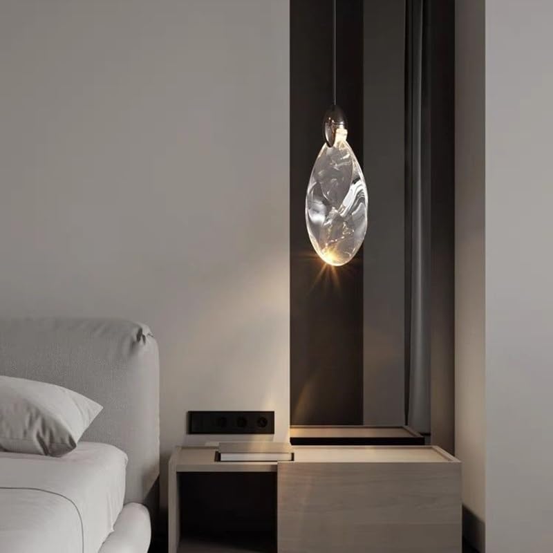Lampe suspendue en cristal de luxe moderne or et noir pour chambre élégante