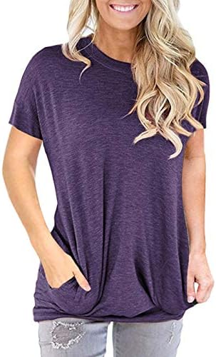 Short Sleeve Batwing Sleeves for Women Casual Basic Comfy Tee Shirt Round Neck Tunic Tops